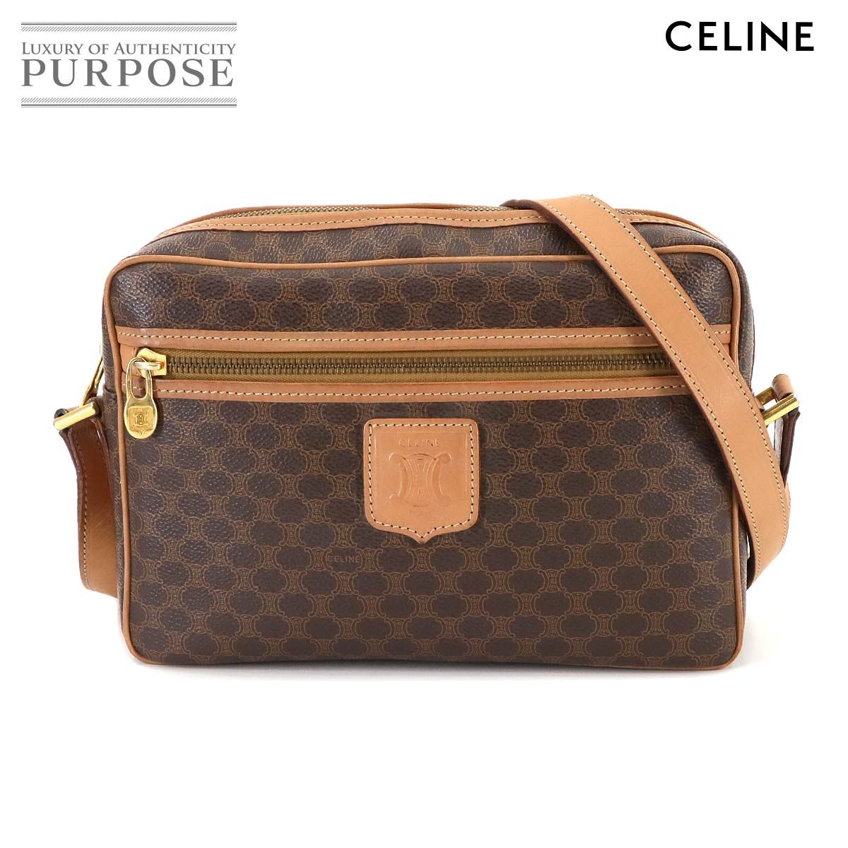✨美品✨セリーヌ ショルダーバッグ パリマカダム ゴールド金具 ブラウン CELINE セリーヌ ショルダーバッグ 2WAY マカダム MC98/2