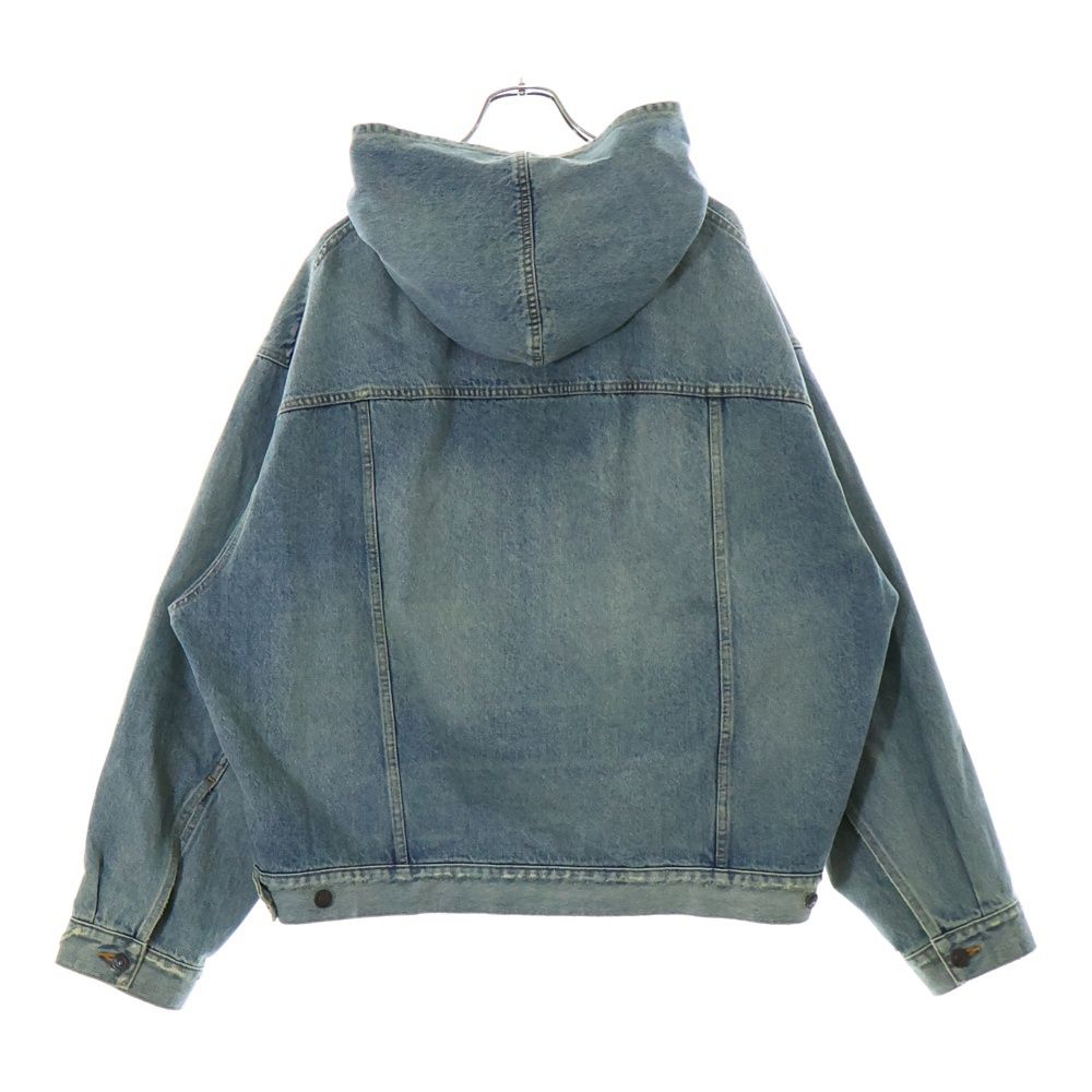 BALENCIAGA 22AW プルオーバーデニム インディゴ サイズ1 BALENCIAGA (バレンシアガ) 22AW プルオーバーデニムフーデッド