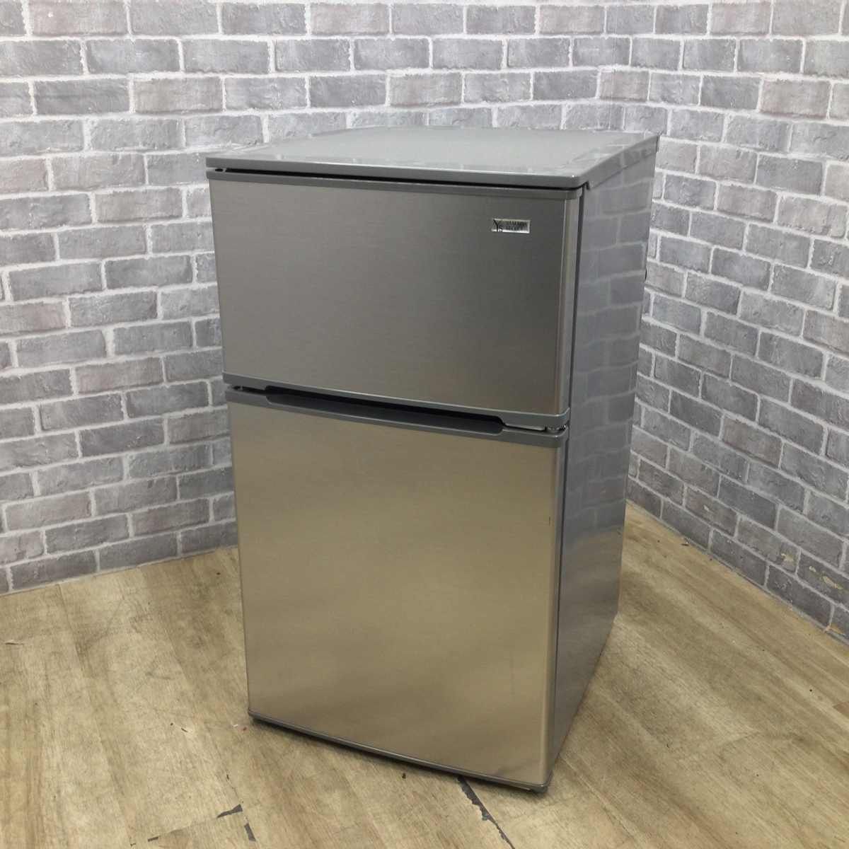 ヤマダ電機 2ドア冷蔵庫 90L YRZ-C09G1 2019年製 シルバー系 YAMADA ヤマダセレクト 冷蔵庫 YRZ-C09G1 90L 2019年製