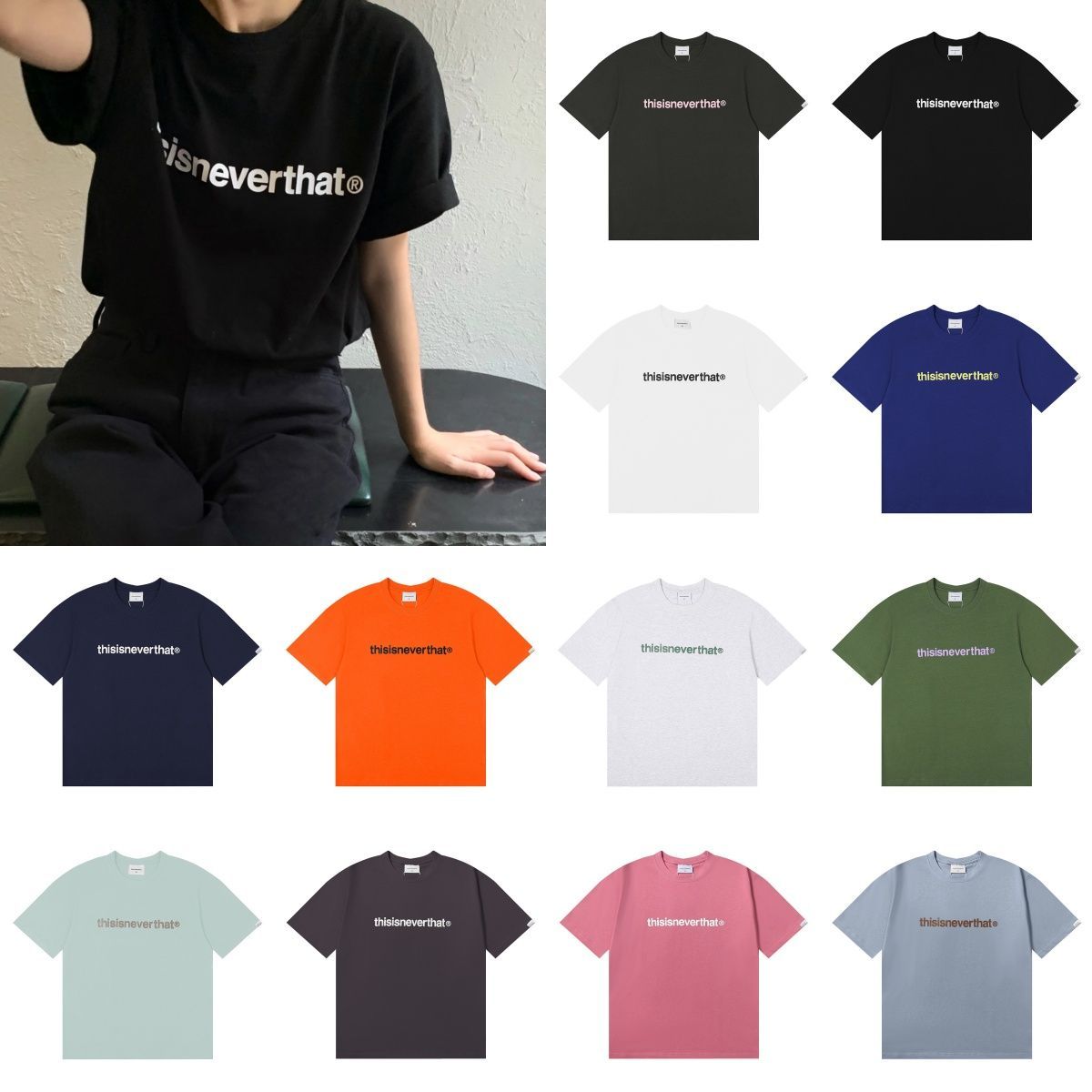 thisisneverthat ネバザ Tシャツ 半袖 thisisneverthat Tシャツ ネイビー ネバザ - メルカリ