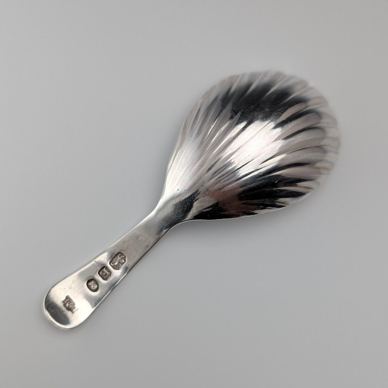 1800年 英国アンティーク ジョージアン 純銀製 ティーキャディースプーン 1809年 英国アンティーク 純銀製 シャベル型ティーキャディースプーン