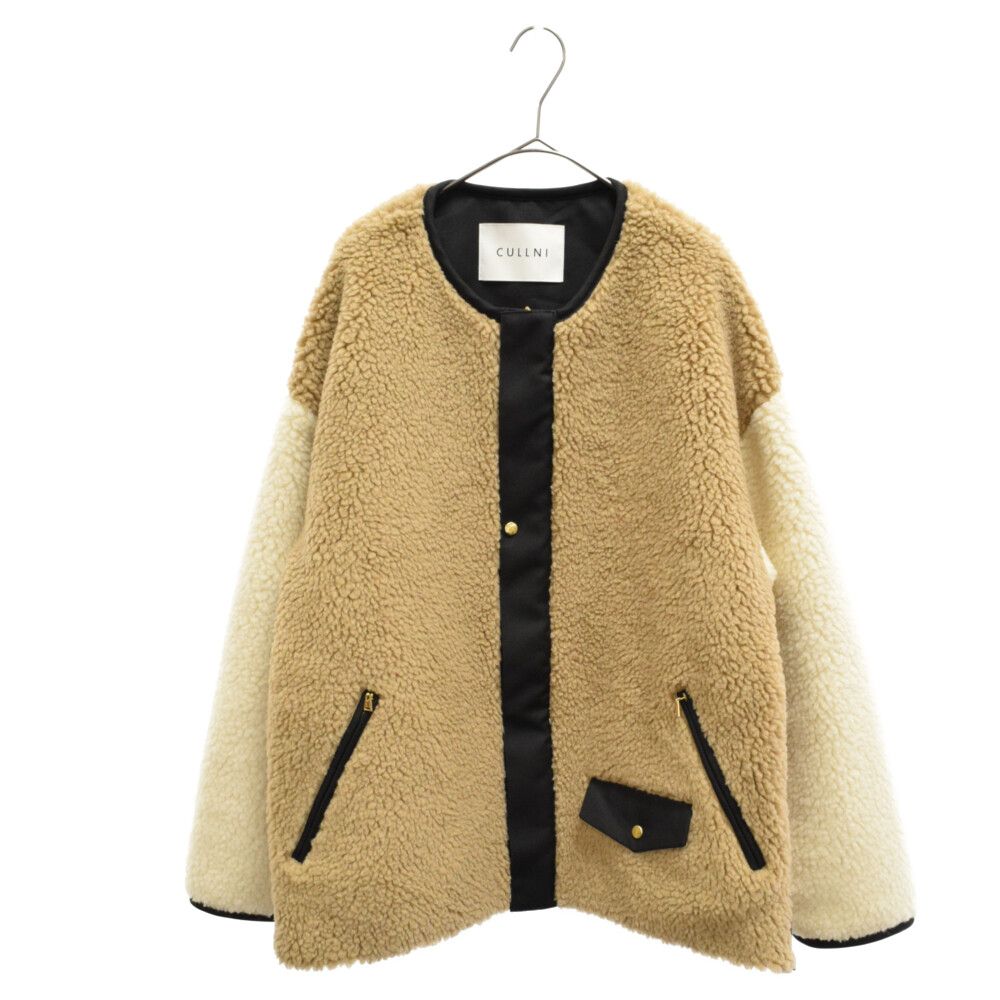 CULLNI (クルニ) 22AW Wool Mix Boa Collarless Riders Blouson ウール 