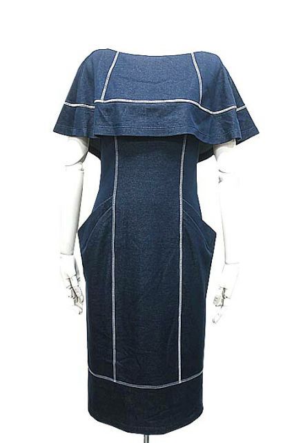 TAE ASHIDA タエアシダ ワンピース レディース ノースリーブ サイズ7 ブルー