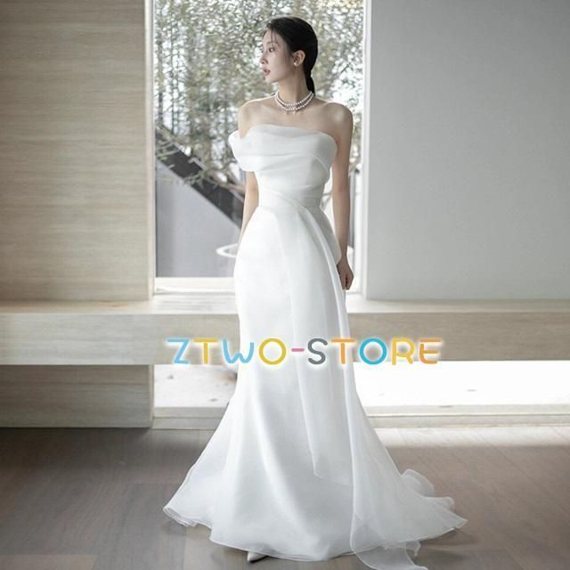 ウェディングドレス オフショルダー ウェディングドレス 大きいサイズ 3L 4L 小さいサイズ ウェディングドレス 二次会 袖あり シンプル チ