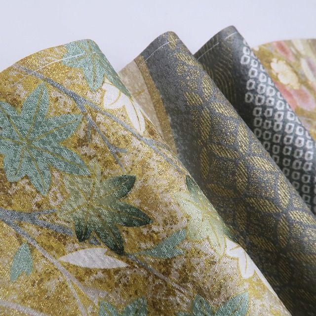 ❁tomihisa❁ 大喜百花 金駒刺繍 着物 正絹 熱き思いを胸に秘めただひたすらに華と咲け 仕付け糸付 トールサイズ 訪問着7002