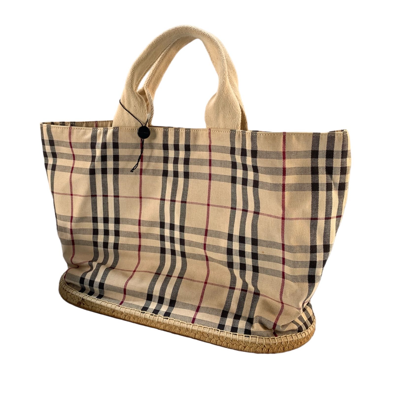 BURBERRY バーバリー チェック柄 ラバー底トートバッグ