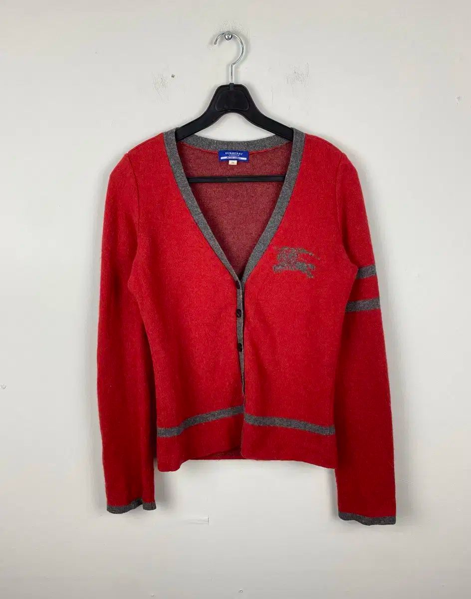 バーバリー ブルーレーベル バイカラー ニットカーディガン 38