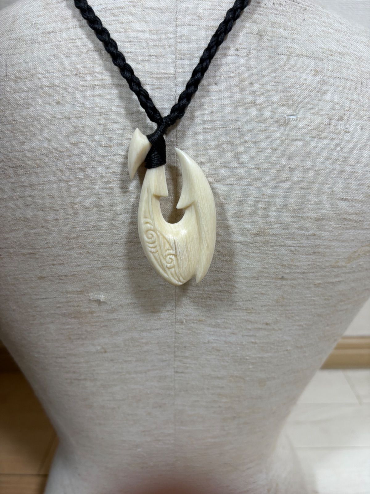 ボーンカービングネックレス sw79