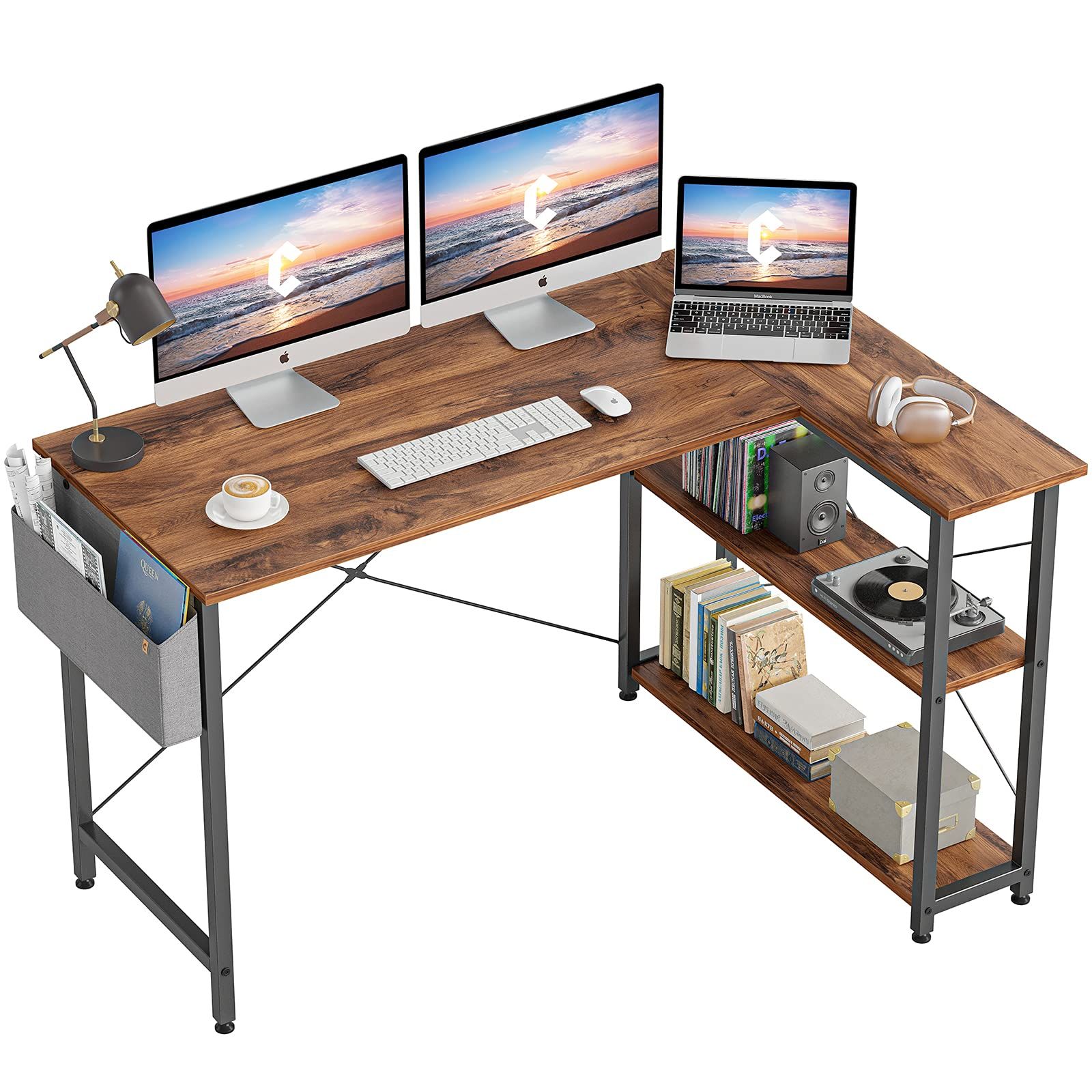 迅速発送】CubiCubi L字デスク デスク 幅120cm パソコンデスク 机