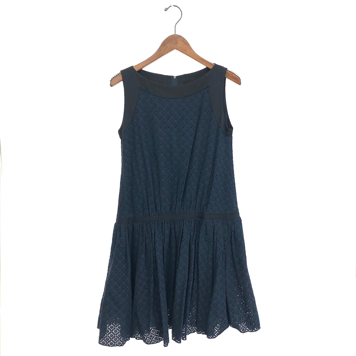 美品　フォクシーワンピース フォクシー ワンピース フード 綿 キュプラ ホワイト 42874 #38