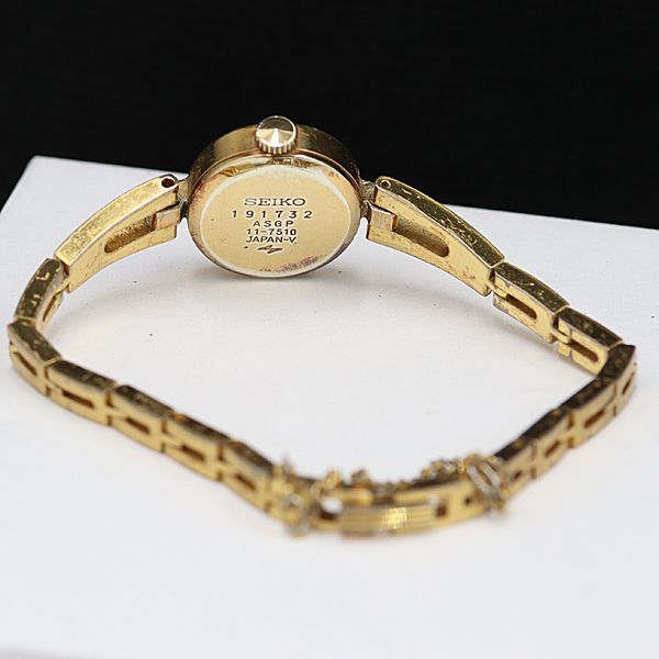セイコー 11-7510 ゴールド文字盤 手巻 レディース腕時計 NSY 2000000
