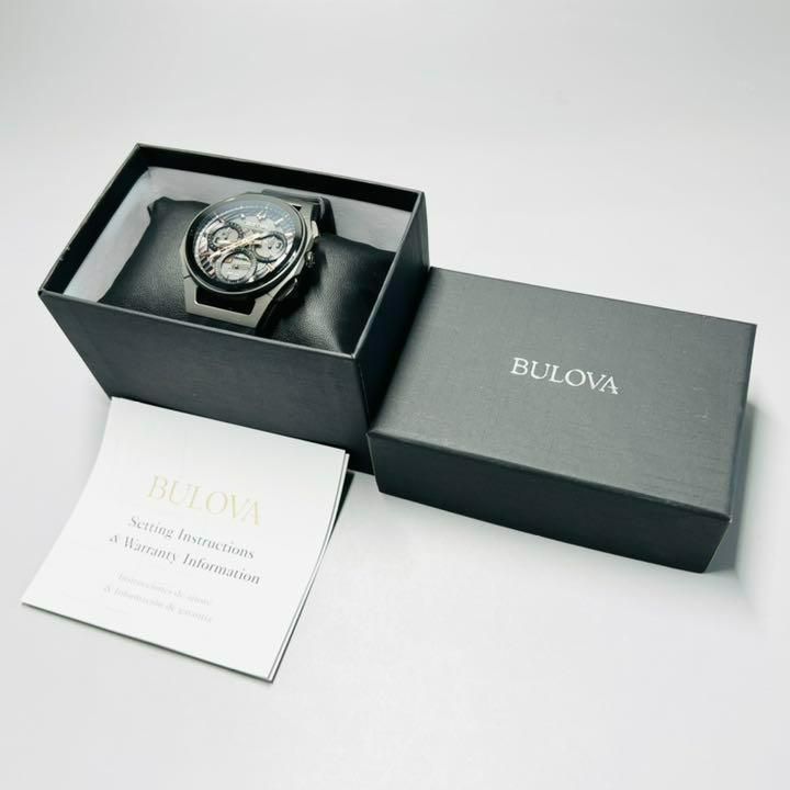 新品】定価12.5万円 BULOVA/ブローバ カーブ ブラック メンズ腕時計