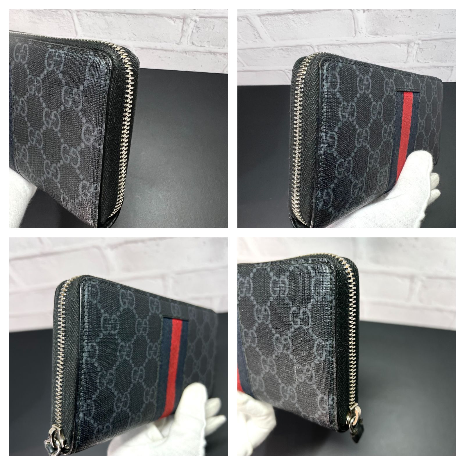 GUCCI／グッチ GGスプリーム シェリーライン ラウンド