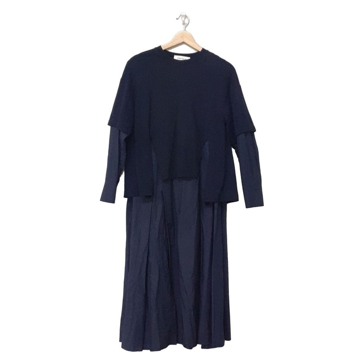 ENFOLD エンフォルド ワンピースセットアップ レディース - ダークネイビー×ネイビー レイヤード