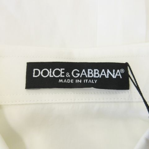 DOLCE&GABBANA Yシャツ 無地 ホワイト カッターシャツ　シンプル DOLCE&GABBANA Yシャツ 無地 ホワイト カッターシャツ シンプル