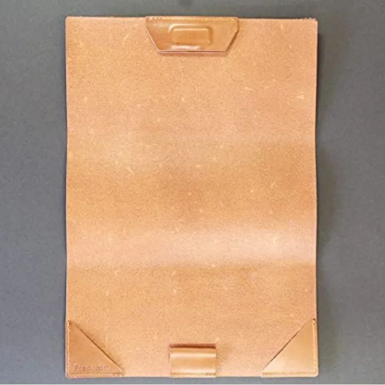 三つ折りレザーポケットホルダー レッド