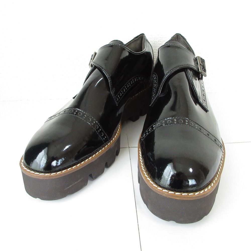 美品 DAISY LIN デイジーリン エナメルローファー 厚底 ブラック 36