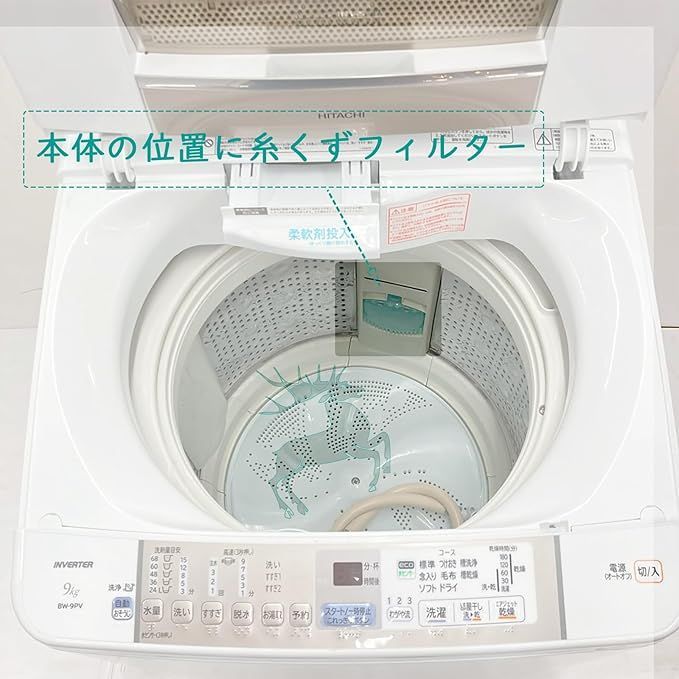 KWOW 2個セット糸くずフィルター日立洗濯機対応用 糸くず