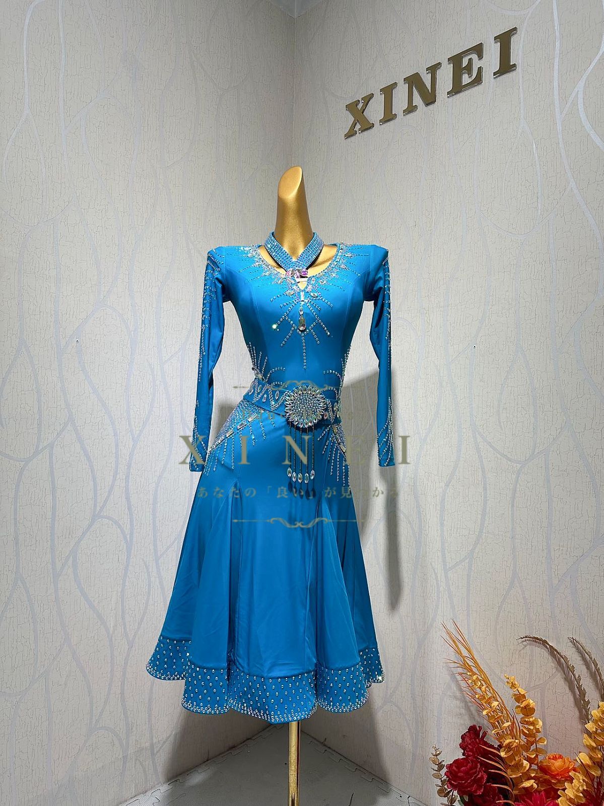 新品・未使用】正装ドレス 社交ダンスドレス ラテンドレス 競技ドレス  