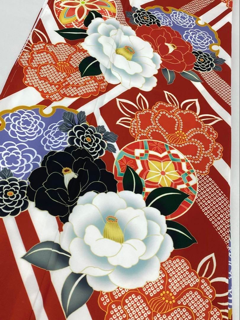 ポリエステル 振袖 和モダン 新品未使用品 躾糸付き S183 ポリエステル振袖 和モダン 身丈171cm 躾糸付き - メルカリ