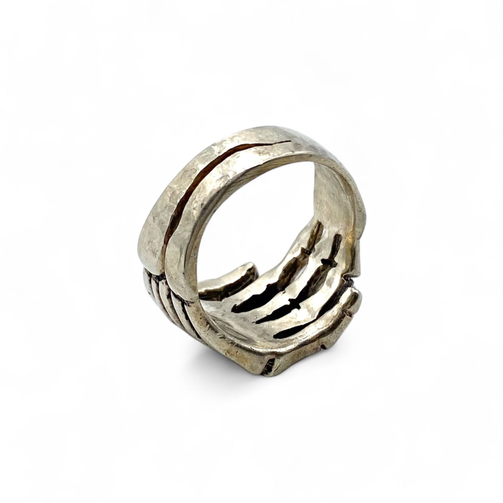 抜群の存在感】スカルハンド Silver 925 刻印 90s Vintage Ring 
