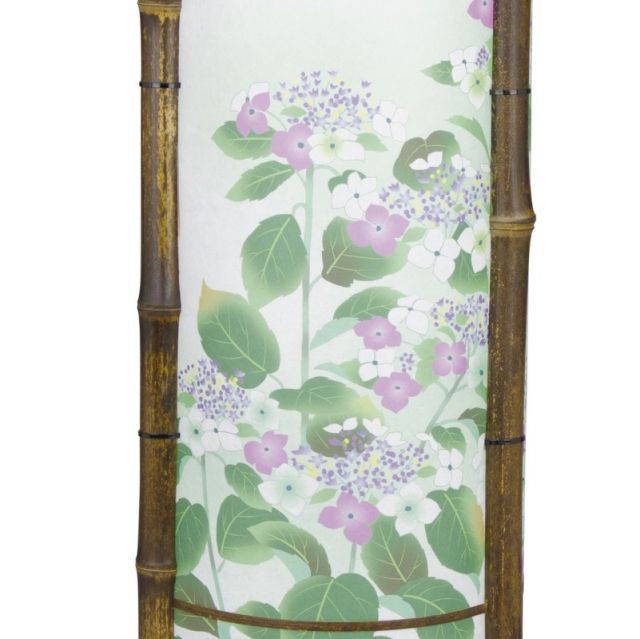 盆提灯 八女提灯 創作提灯 なごみあかり 紫陽花 あじさい 高さ60 cm P 12 8710 83110 f 置き提灯 電気コード式 初盆 お盆