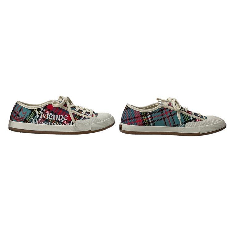 ★vivienne westwood★Animal Gym ロゴ スニーカー タータン柄 Vivienne Westwood 23SS ANIMAL GYM SHOE MACANDY TARTAN