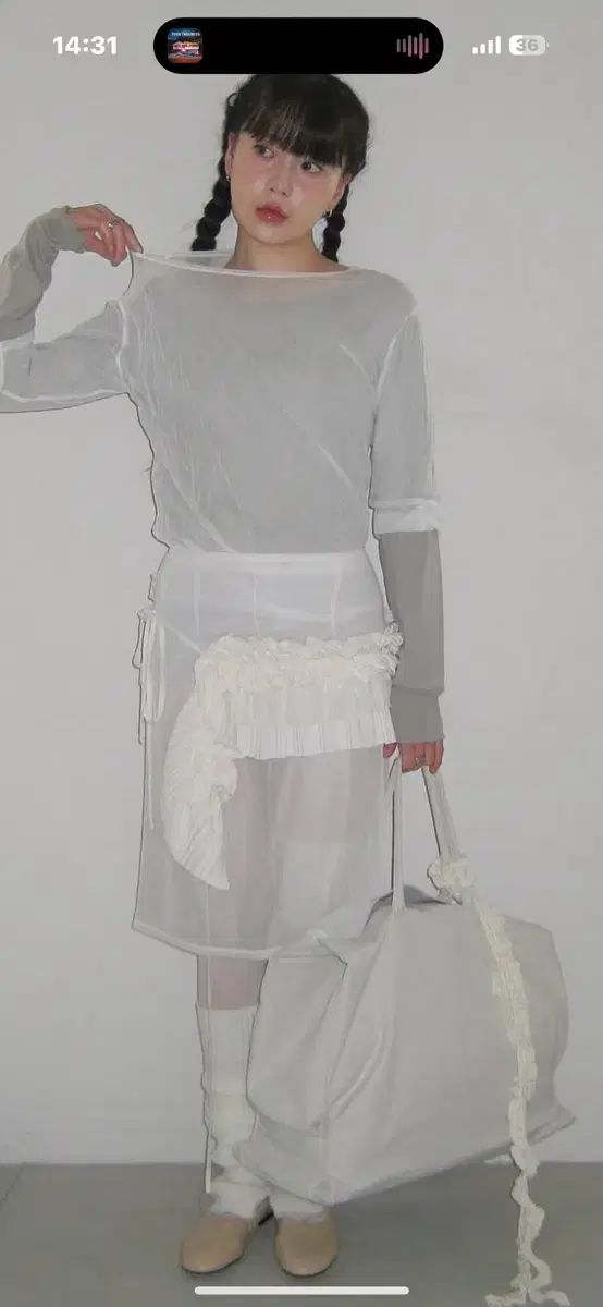 何もかも何もない メッシュ レイヤード スカート MESH LAYERED MIDI SKI