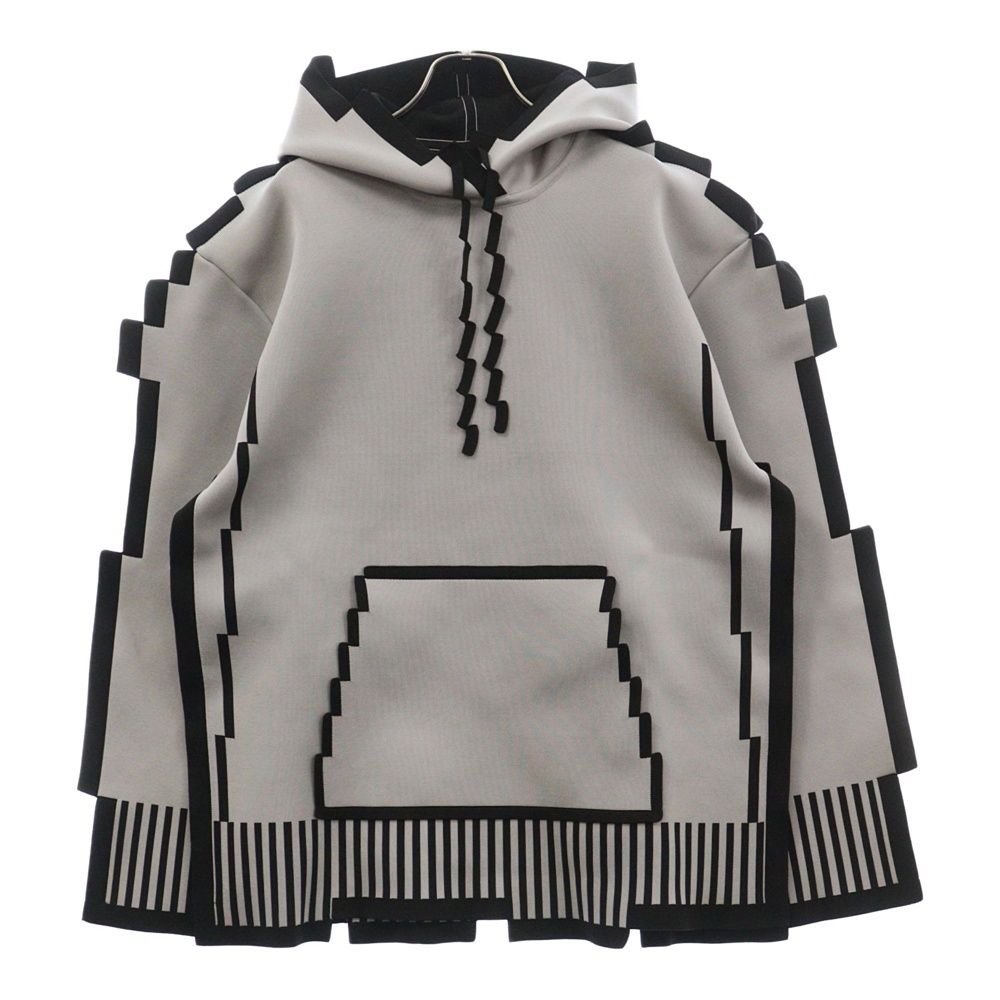 LOEWE (ロエベ) Pixel Hoodie ピクセレイテッド プルオーバーパーカー フーディー H526Y14KF6 グレー/ブラック