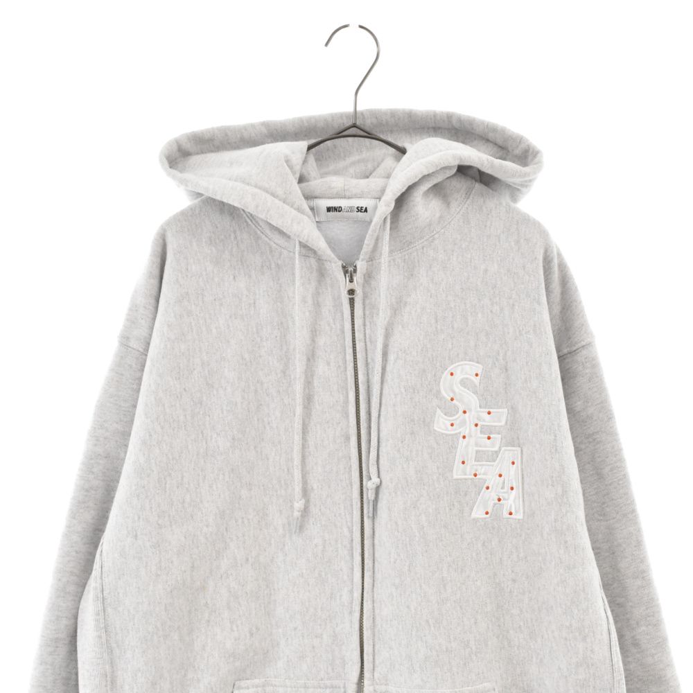 WIND AND SEA (ウィンダンシー) SDT DOT ZIPUP HOODIE WDS-CLC-2-13 ドット ロゴ ジップアップパーカー  グレー - メルカリ