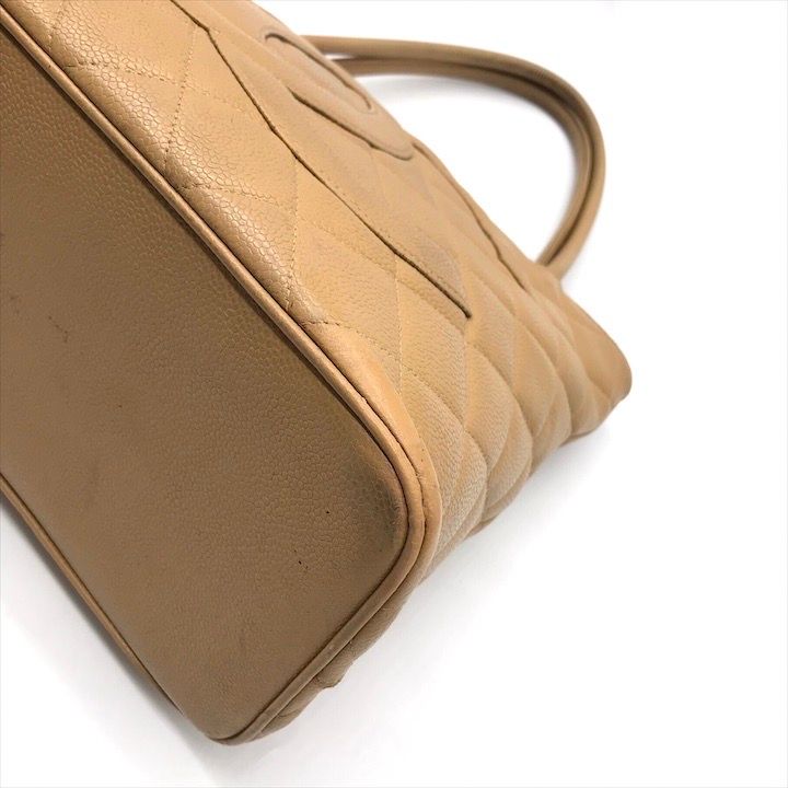 CHANEL シャネル ココマーク マトラッセ キャビアスキン トート