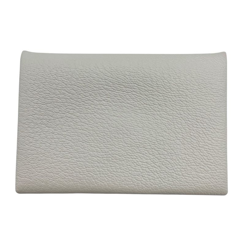 エルメス HERMES カルヴィ W刻 クレ SV金具 シェーブル レディース カードケース