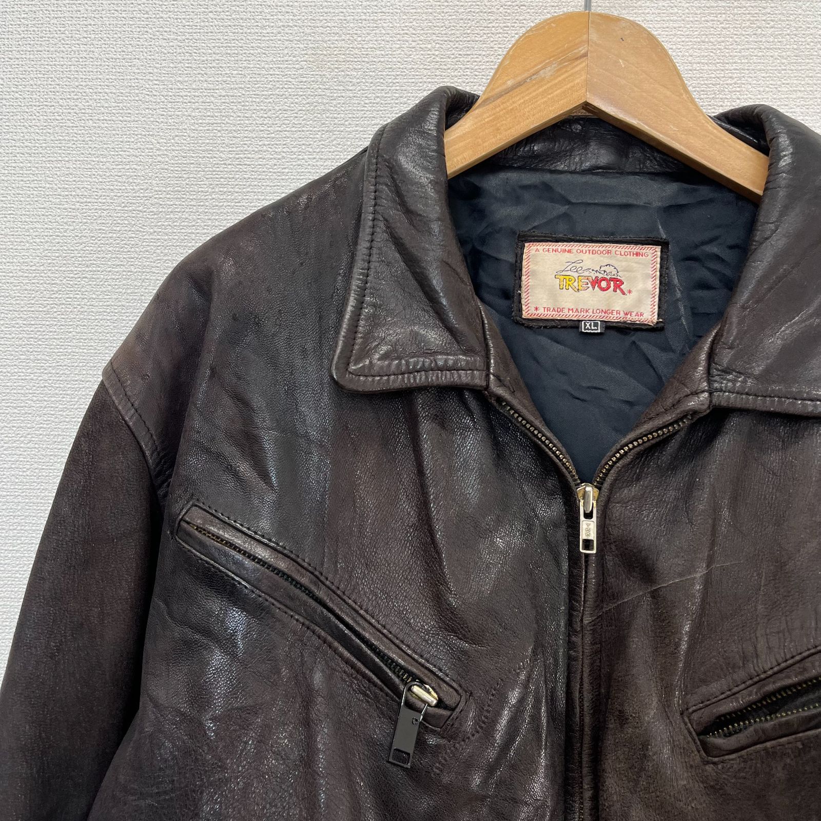 【vintage】LEE TREVOR リー トレヴォー レザージャケット リートレボー Lee TREVOR レザージャケット 本革 70s 80s 中古・古着