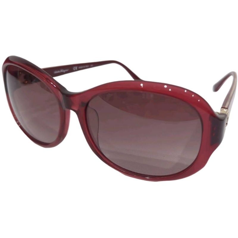SALVATORE FERRAGAMO サルヴァトーレフェラガモ サングラス SF740SRA レッド プラスチック レディース 12506K218