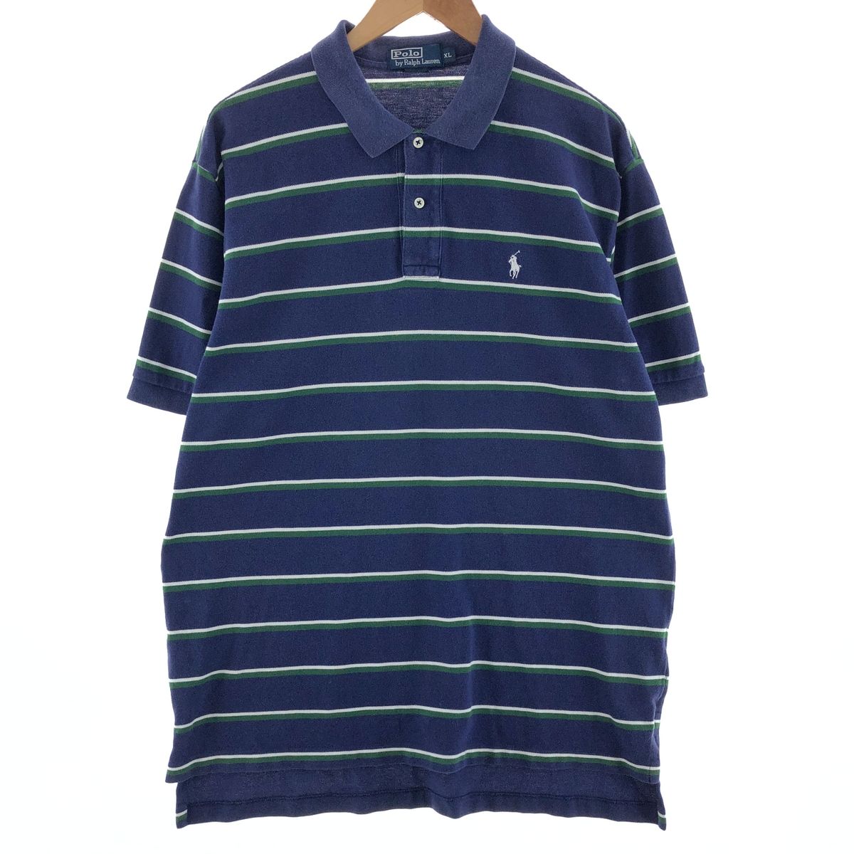 古着 ラルフローレン Ralph Lauren POLO by Ralph Lauren 半袖 ボーダー ポロシャツ メンズXL /eaa390092 【中古】/eaa390092