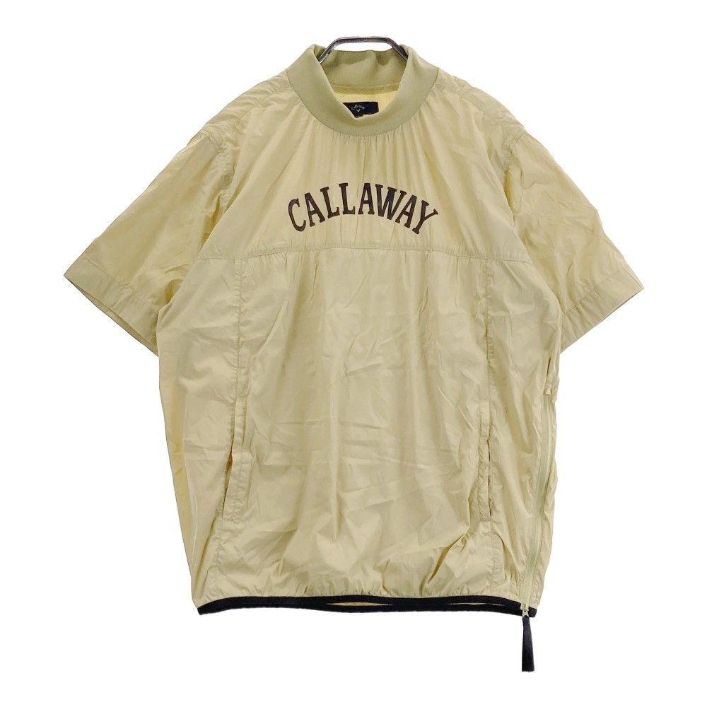 サイズ：L CALLAWAY キャロウェイ  半袖プルオーバー  ベージュ系 [240101448152] ゴルフウェア メンズ ストスト サイズ：L CALLAWAY キャロウェイ 半袖プルオーバー ベージュ系