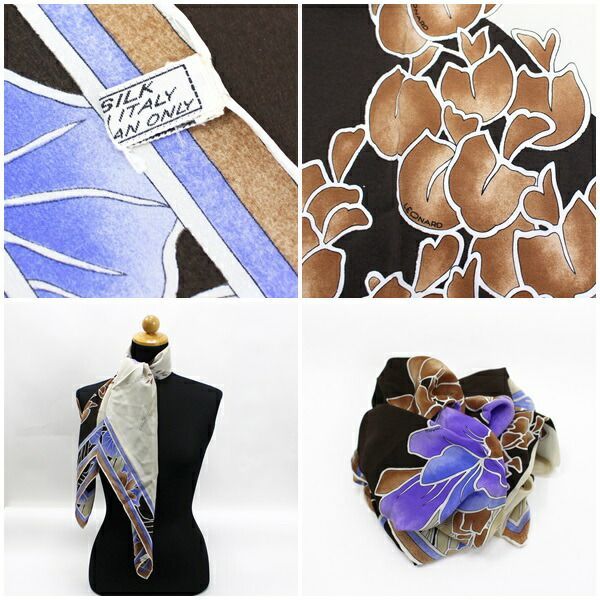 レオナール シルクスカーフ ✿美品✿レオナールLEONARD シルクスカーフ