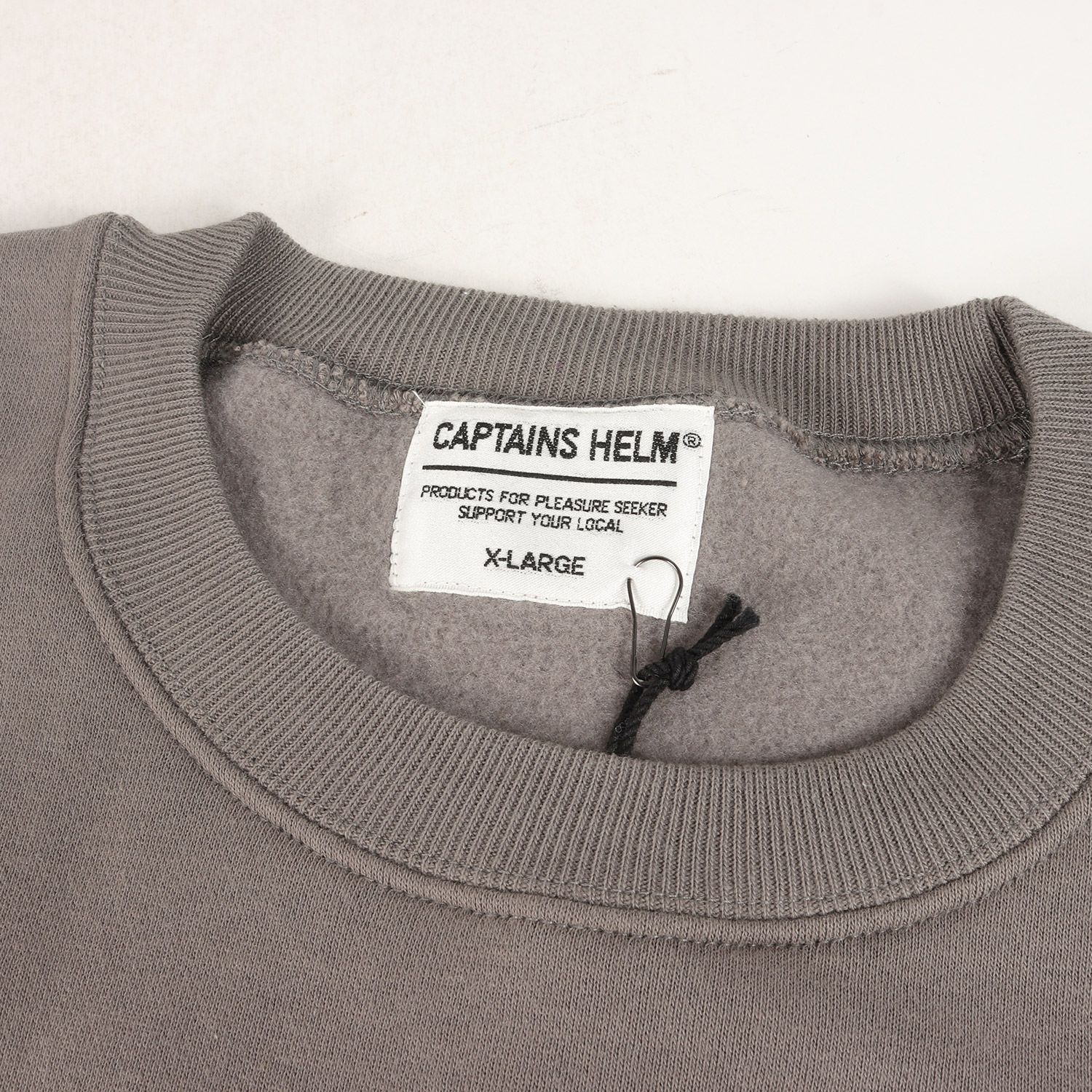 新品 CAPTAINS HELM キャプテンヘルム スウェット サイズ:XL 3バー プリント クルーネック スウェット 3BAR CREW  SWEAT 20SS グレー トップス トレーナー カットソー カジュアル ブランド【メンズ】