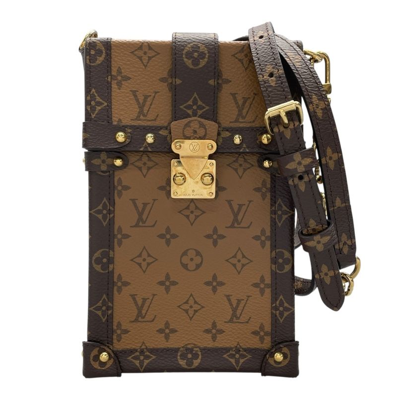 ルイ ヴィトン LOUIS VUITTON ポシェット トランク ヴェルティカル M67873 ブラウン モノグラム リバース ユニセックス ショルダーバッグ