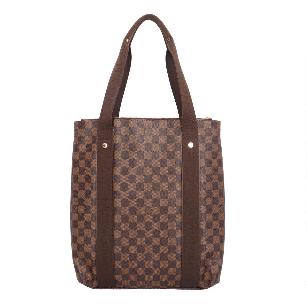 ルイ・ヴィトン LOUIS VUITTON カバ ボブール トートバッグ バッグ PVCコーティングキャンバス レザー ダミエ メンズ レディース ブラウン系 N52006 【中古】 ルイヴィトン カバ ボブール ダミエ トートバッグ ダミエキャンバス