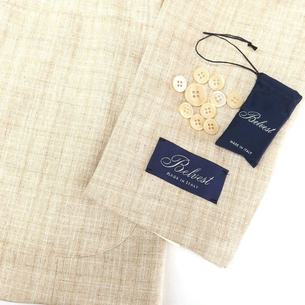 <美品>BELVEST × BEAMS F リネン シルク ジャケット 48 中古】【未使用】ベルベスト Belvest BEAMS F別注 シルク
