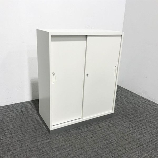 引違書庫 キャビネット クウォール RW4  生興 ホワイト
