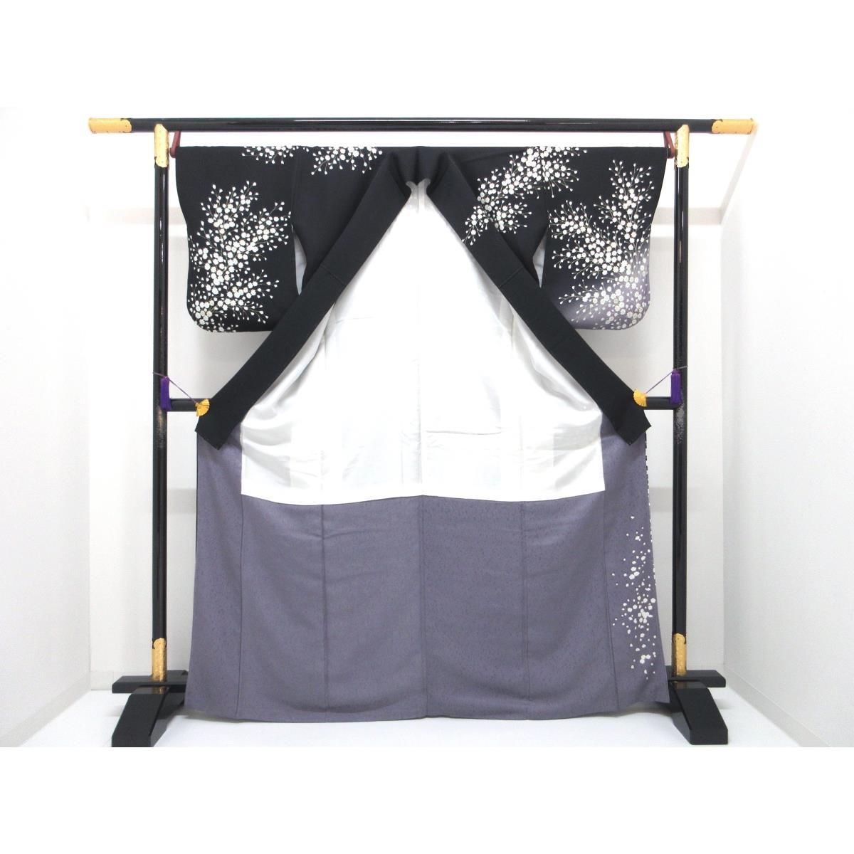 訪問着 友禅金彩加工 刺繍入りボカシ染