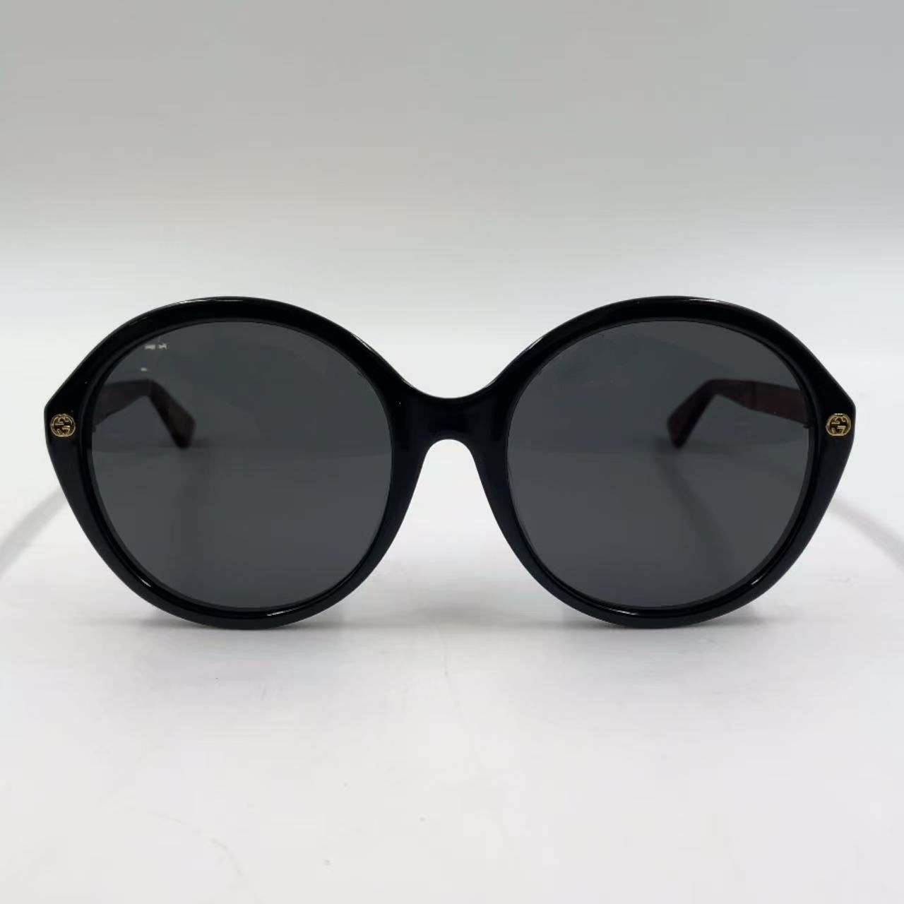 GUCCI インターロッキング 樹脂 ブラウン×ブラック サングラス ゴールド GG002323SA