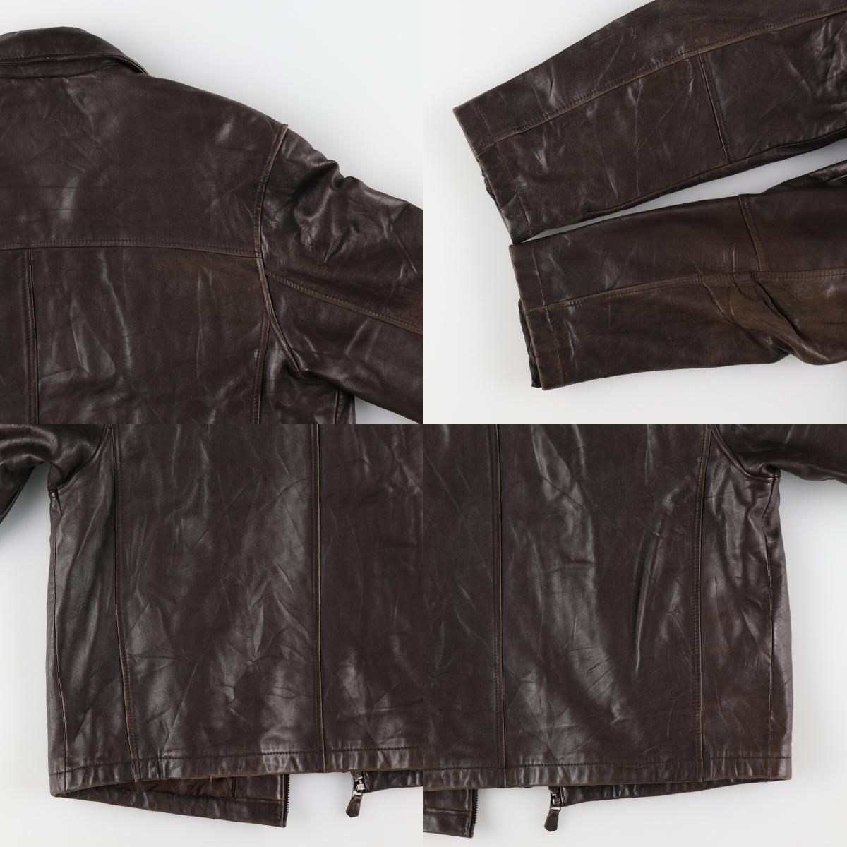 古着 ドッカーズ DOCKERS PREMIUM レザーブルゾンタイプ メンズXL相当  