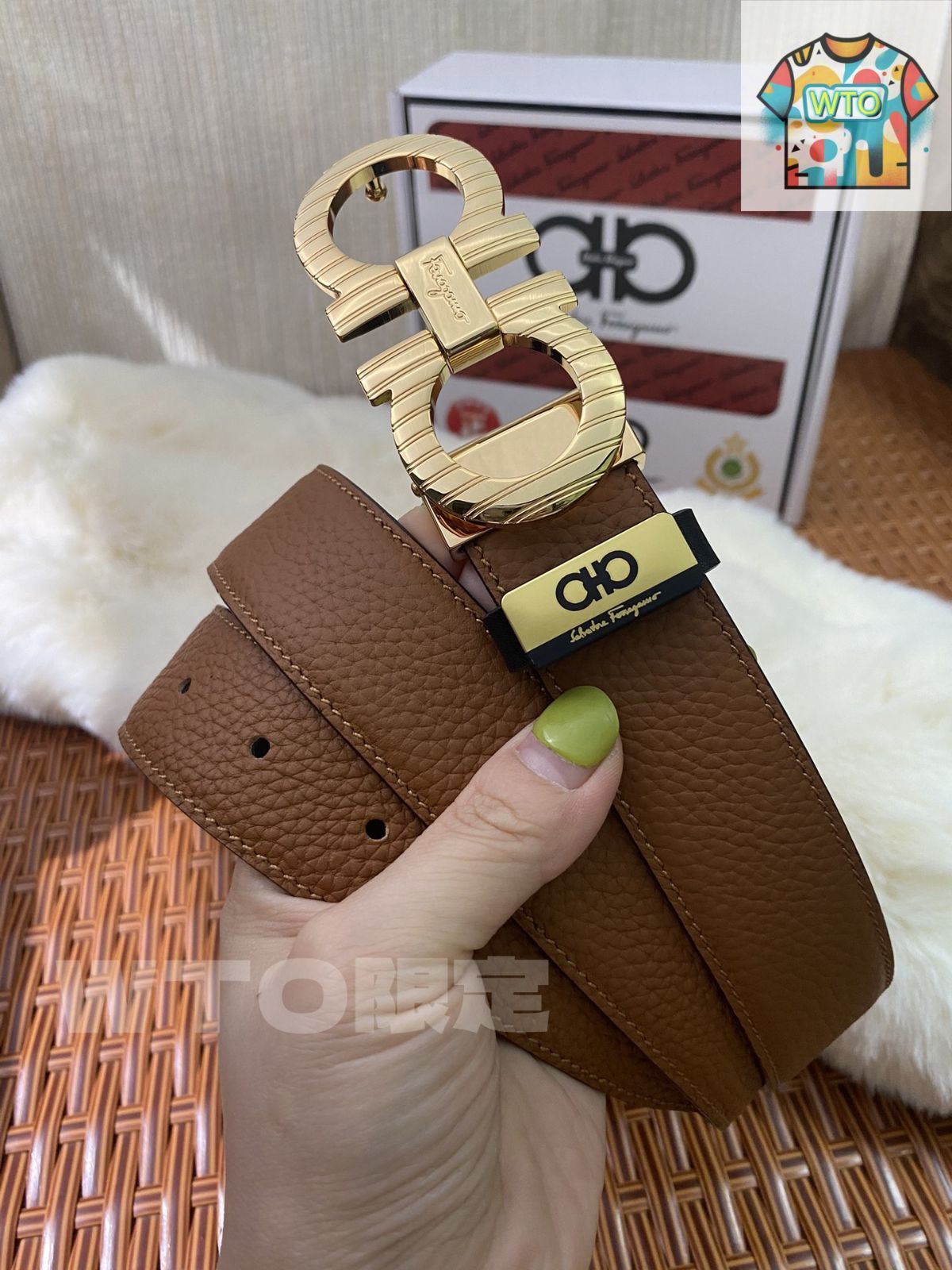 Ferragamo フェラガモ メンズ 真皮ベルト01-3 - メルカリ