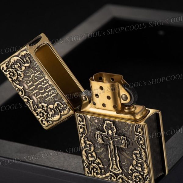 聖書 デザイン フルメタルジャケット オイルライター ZORRO 金 zippo 