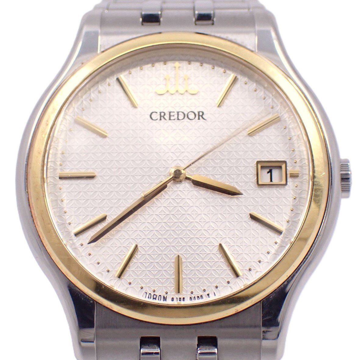 SEIKO セイコー クレドール シグノ クォーツ メンズ 腕時計 18KTベゼル シルバー文字盤 純正SSベルト GCAZ054 | 8J86-7A00 いおき質店