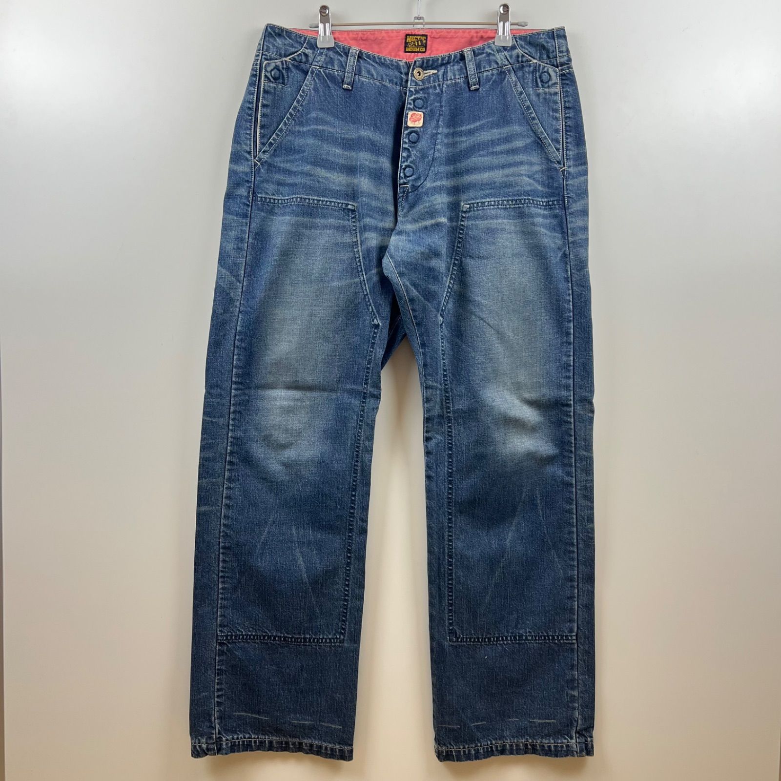 REAL MAD HECTIC 00s RARE double knee denim M リアルマッド へ