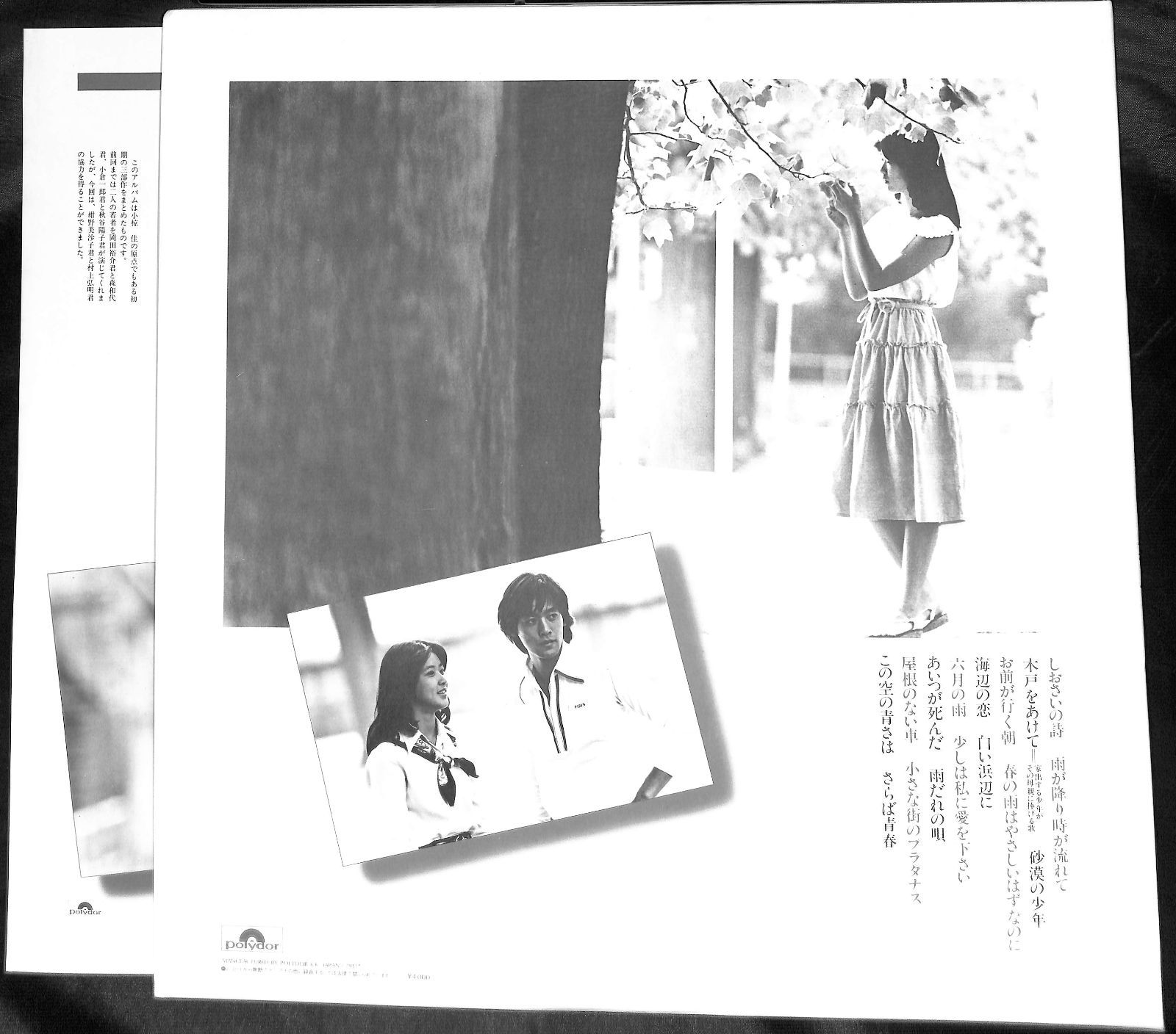 帯付き2LP】小椋佳 雨の中の青春2 消すことのできない季節を 紺野美沙子 MRA9644 - メルカリ